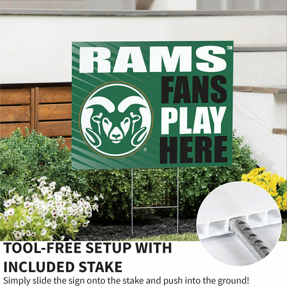 Colorado State University Coroplast Yard Sign "Fans Play Here"