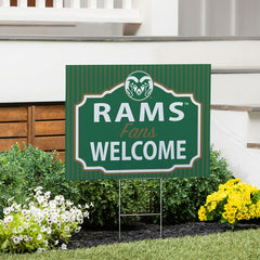Colorado State University Coroplast Yard Sign, "Fans Welcome"
