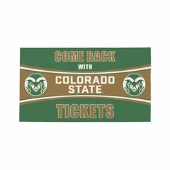 28" x 16" PVC Trapper Mat, Come Back with Tickets, Colorado State Univ