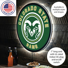 LED Wall Decor, Round, Colorado State University