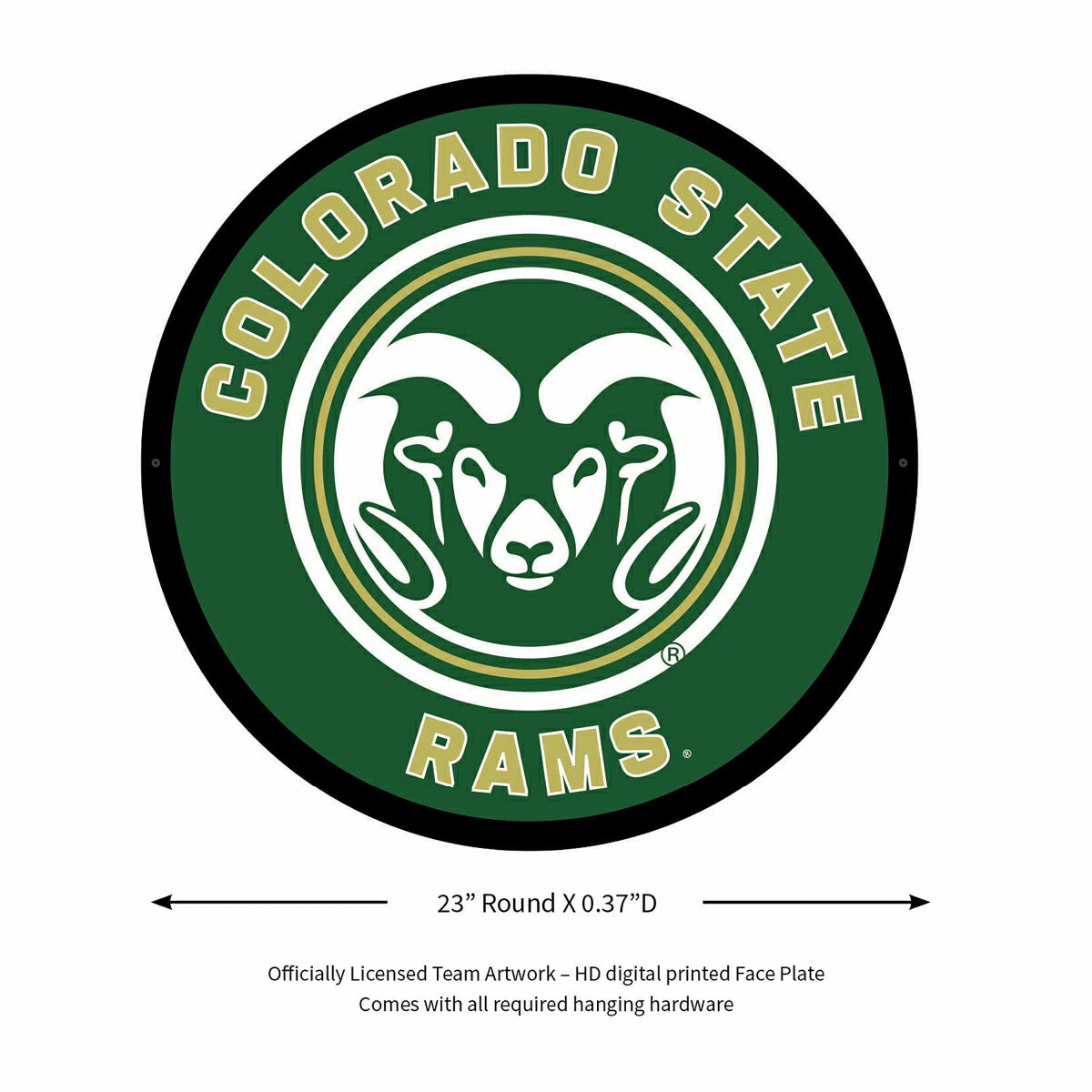 LED Wall Decor, Round, Colorado State University