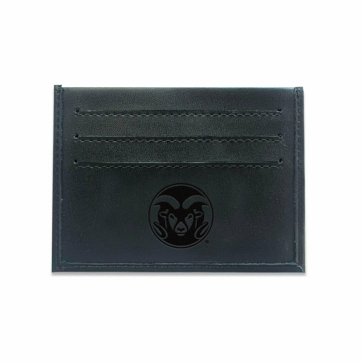 Slim Card Holder with RFID Blocking, Colorado State University, Black