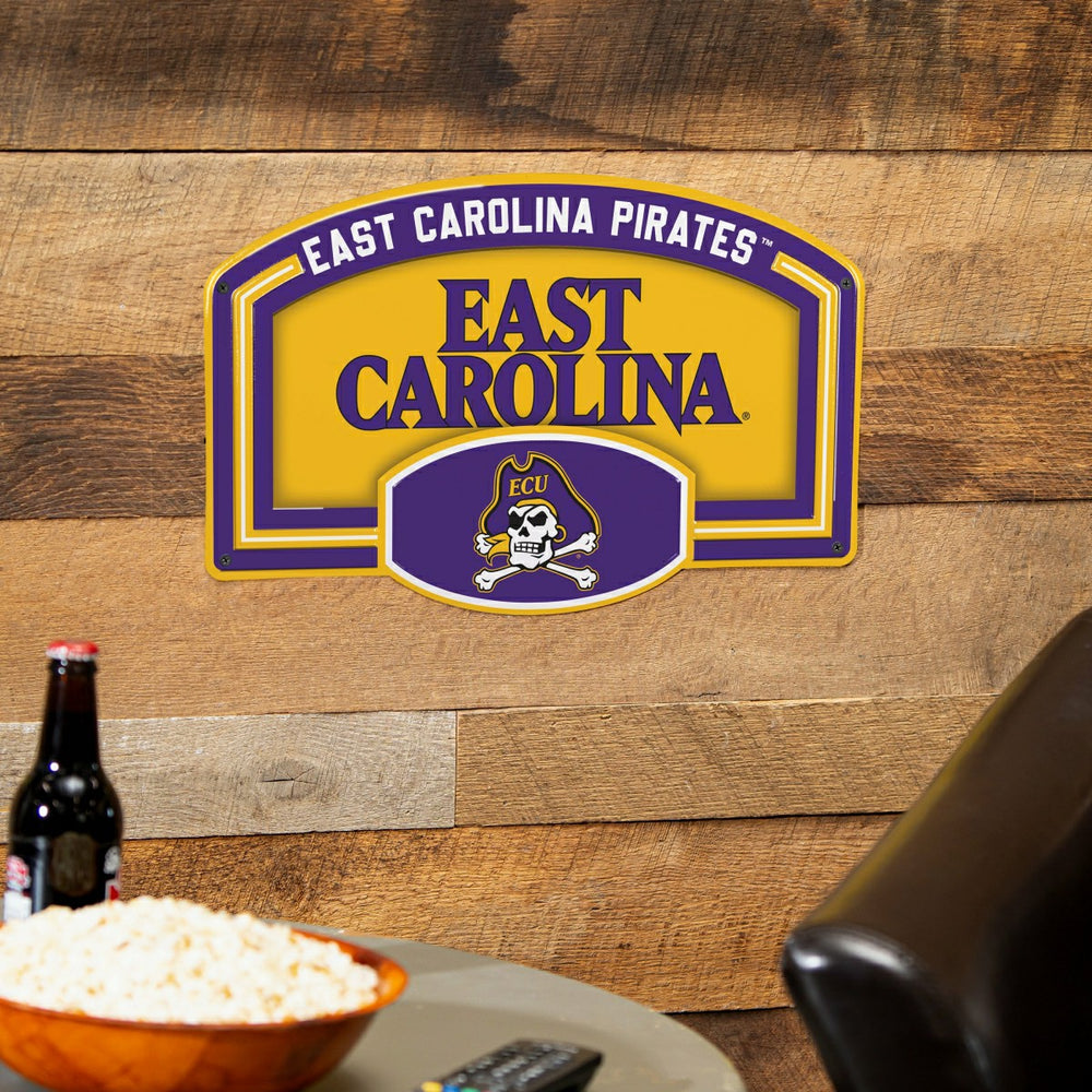 East Carolina University USA Embossed Steel Wall Sign, 11" x 17"
