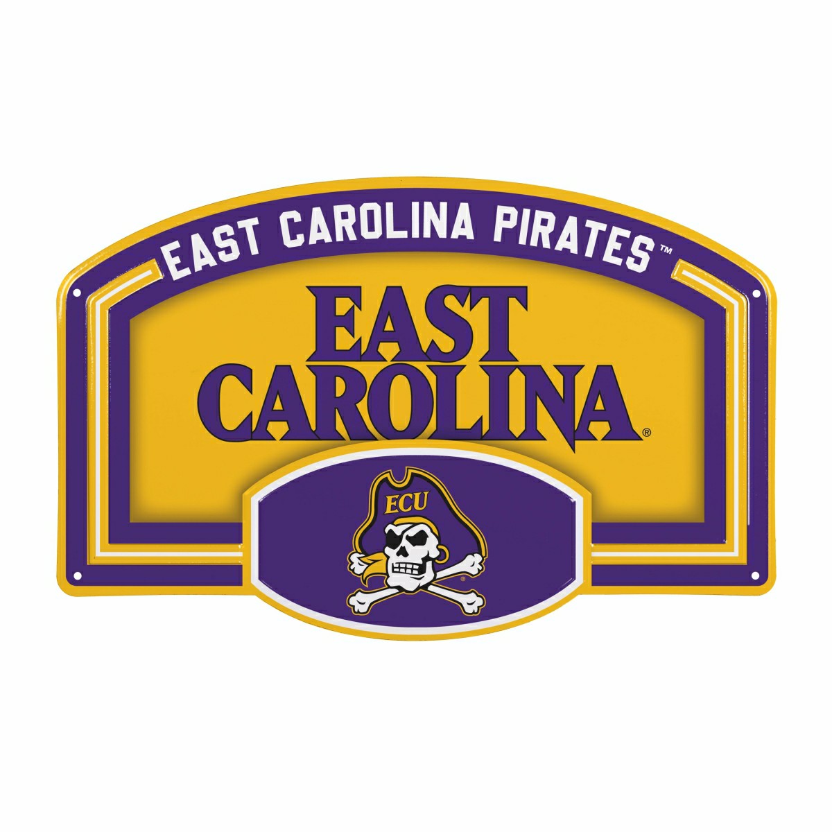 East Carolina University USA Embossed Steel Wall Sign, 11" x 17"