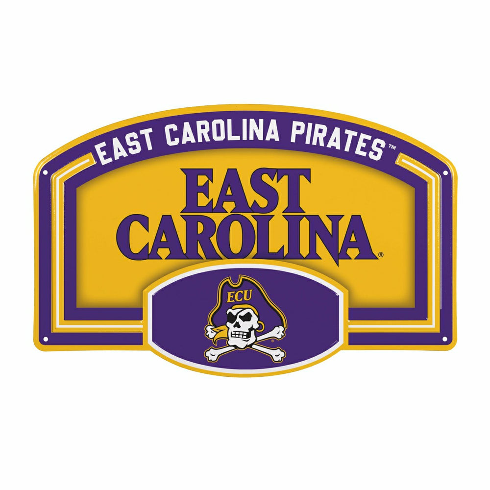 East Carolina University USA Embossed Steel Wall Sign, 11" x 17"