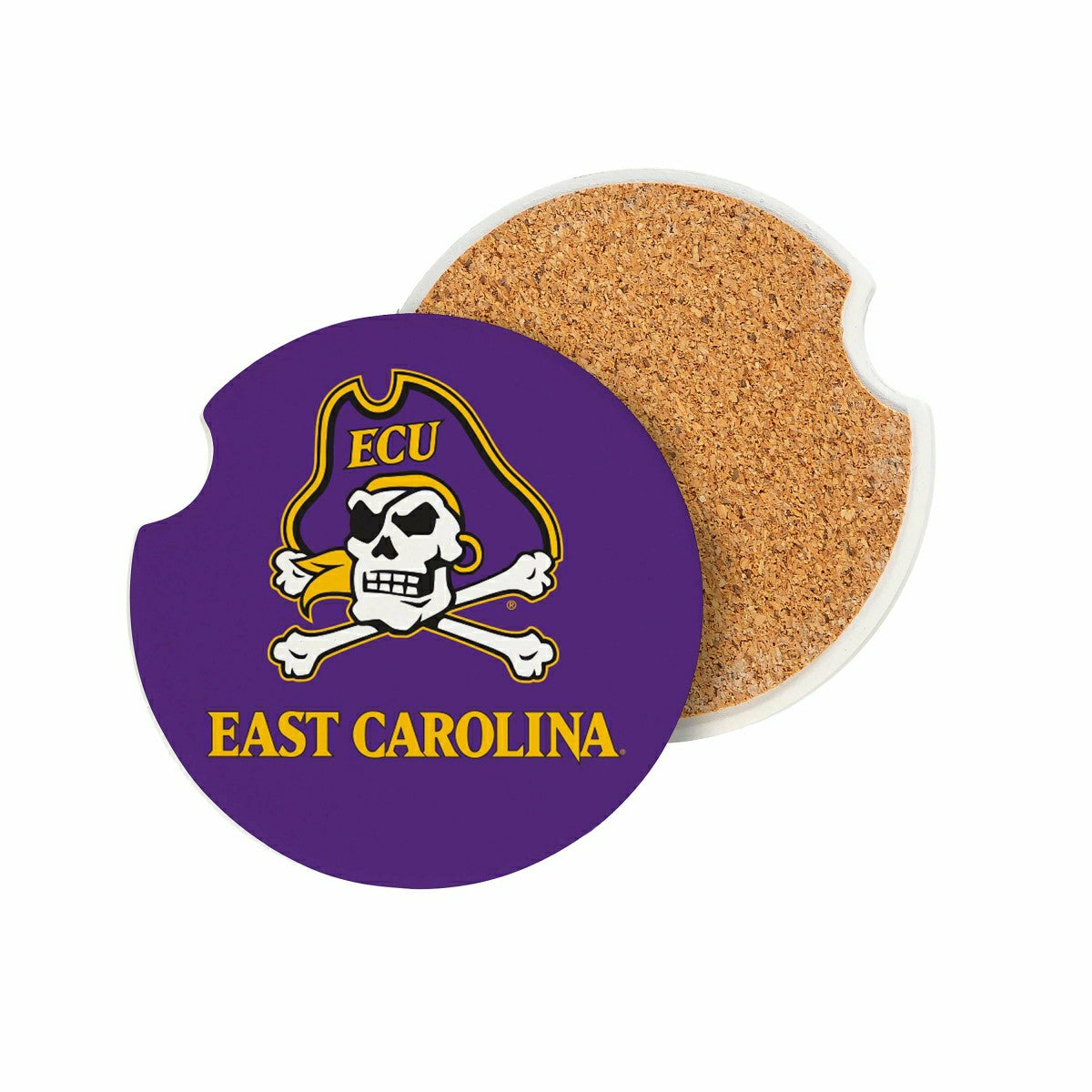 East Carolina University Car Coaster Set, 2pc