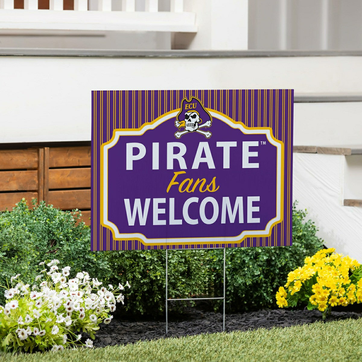 East Carolina University Coroplast Yard Sign, "Fans Welcome"