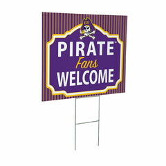 East Carolina University Coroplast Yard Sign, "Fans Welcome"