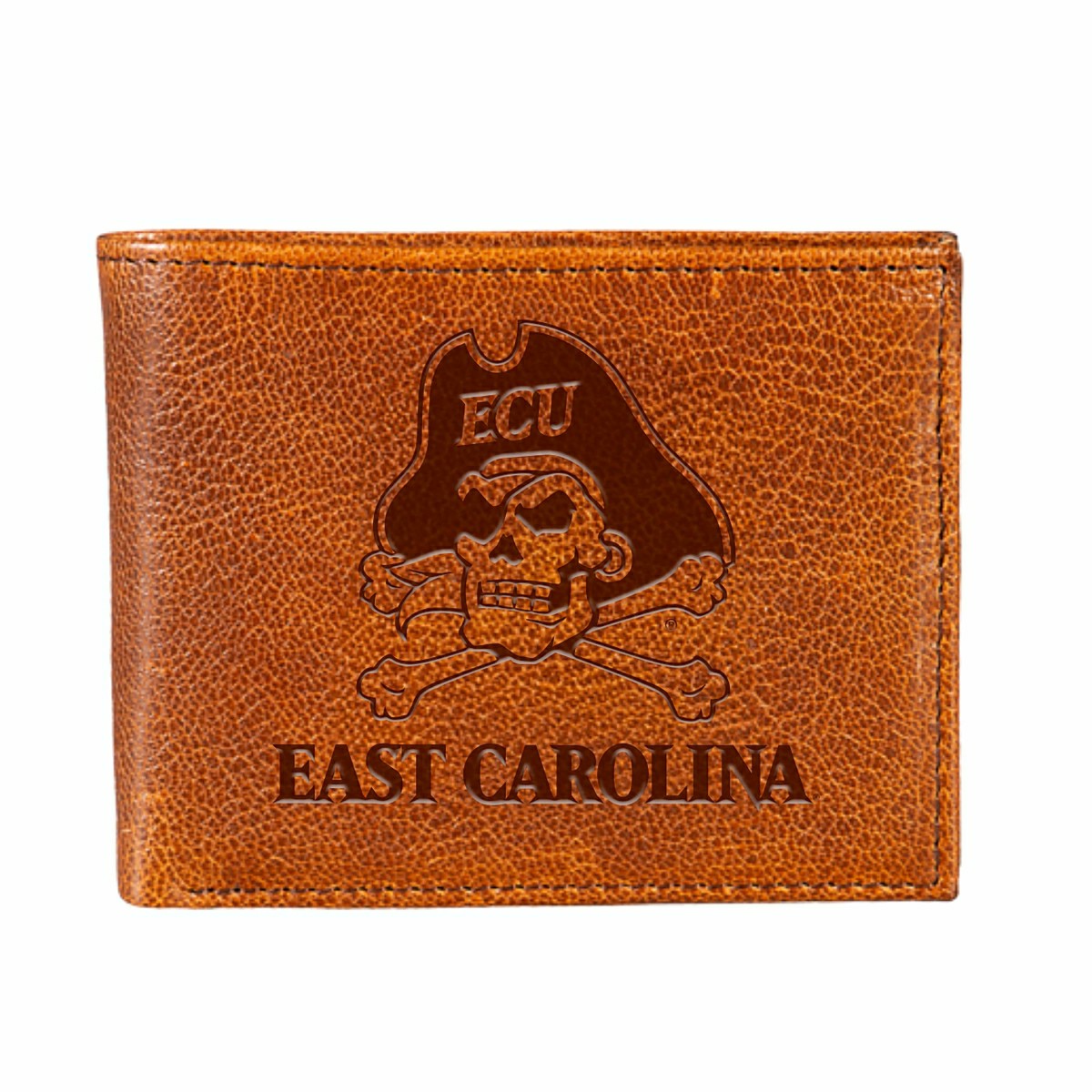 East Carolina University, Embossed 100% Genuine Tumbled Leather Passca