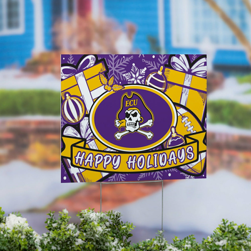 East Carolina University Yard Sign, Holiday