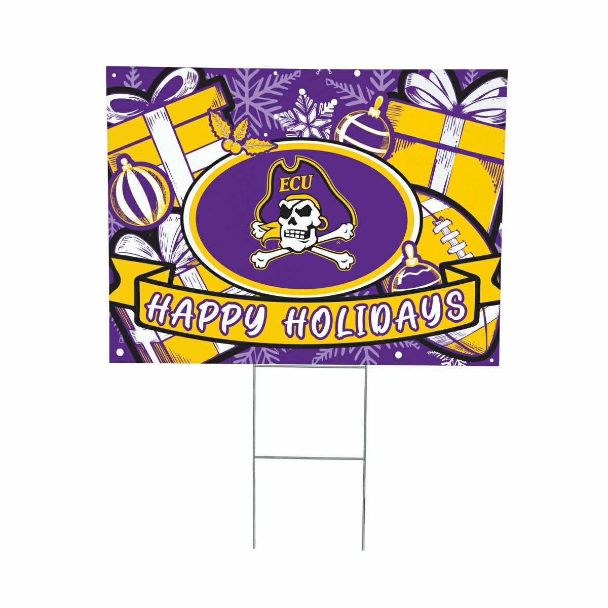 East Carolina University Yard Sign, Holiday