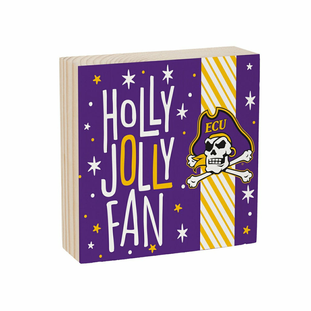 East Carolina University Block, Holiday, 6x6
