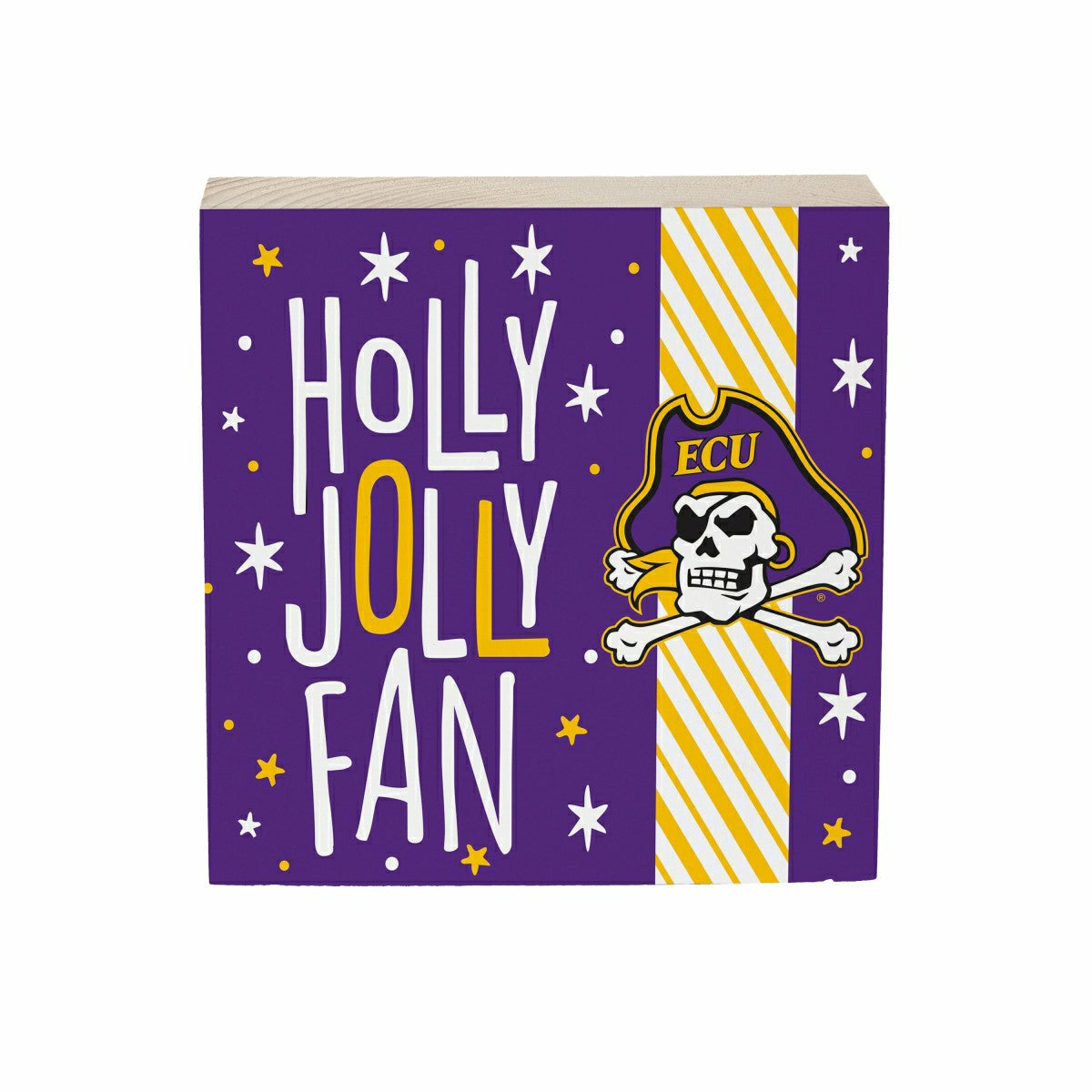 East Carolina University Block, Holiday, 6x6