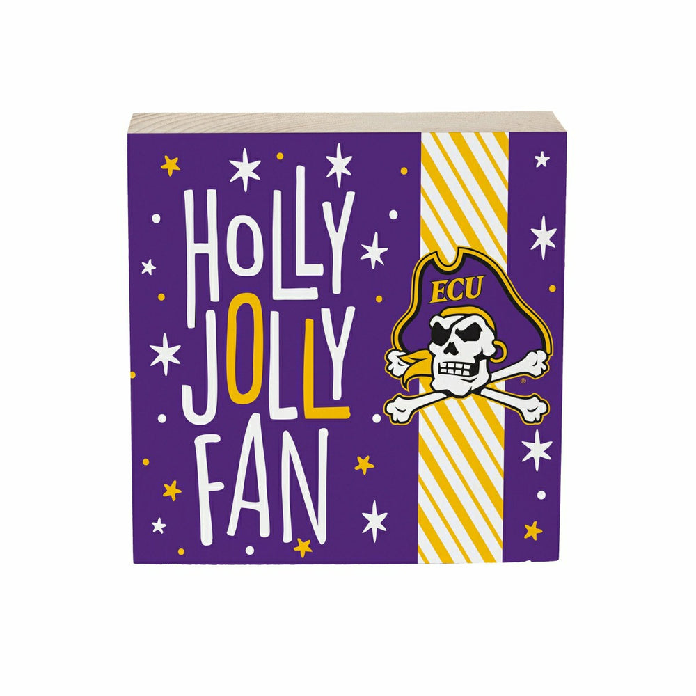 East Carolina University Block, Holiday, 6x6