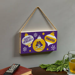 East Carolina University Holiday Wood Wall Sign, 6x11