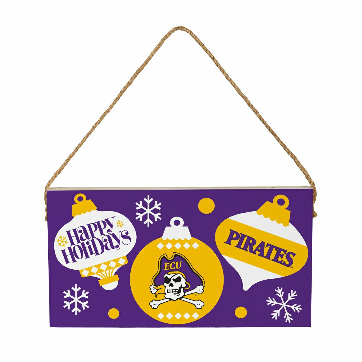 East Carolina University Holiday Wood Wall Sign, 6x11