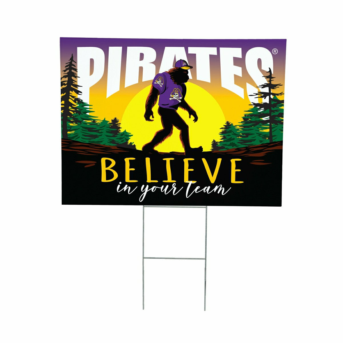 East Carolina University Yard Sign, Bigfoot