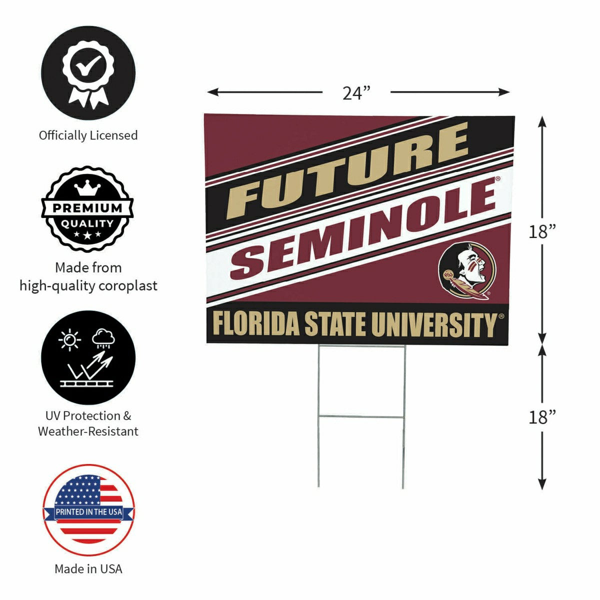 Florida State University Coroplast Yard Sign, Future Student