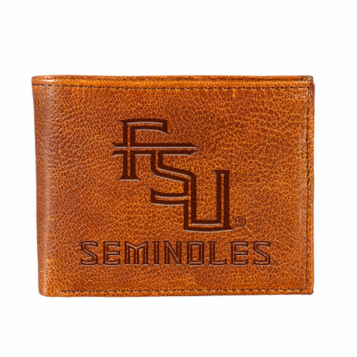 Florida State University, Embossed 100% Genuine Tumbled Leather Passca