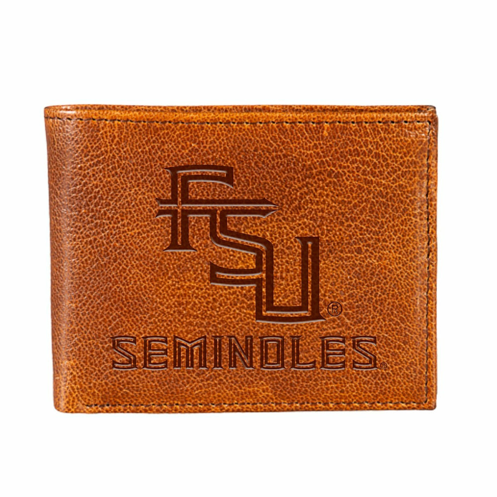 Florida State University, Embossed 100% Genuine Tumbled Leather Passca