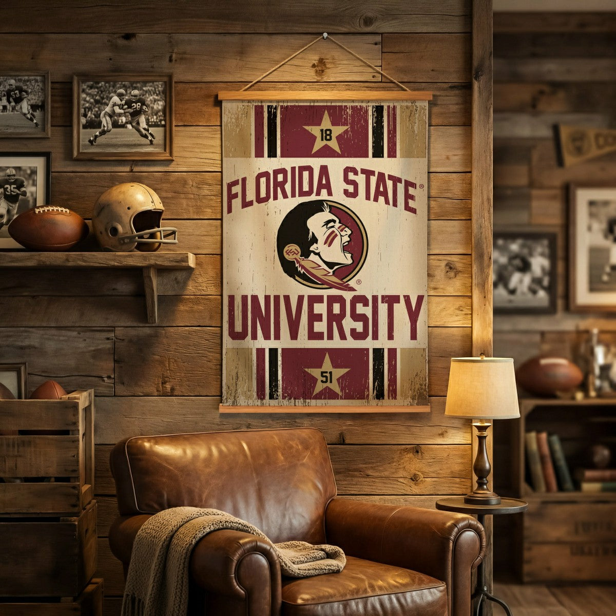 Florida State University, Canvas Wall Tapestry, Medium, 36x24