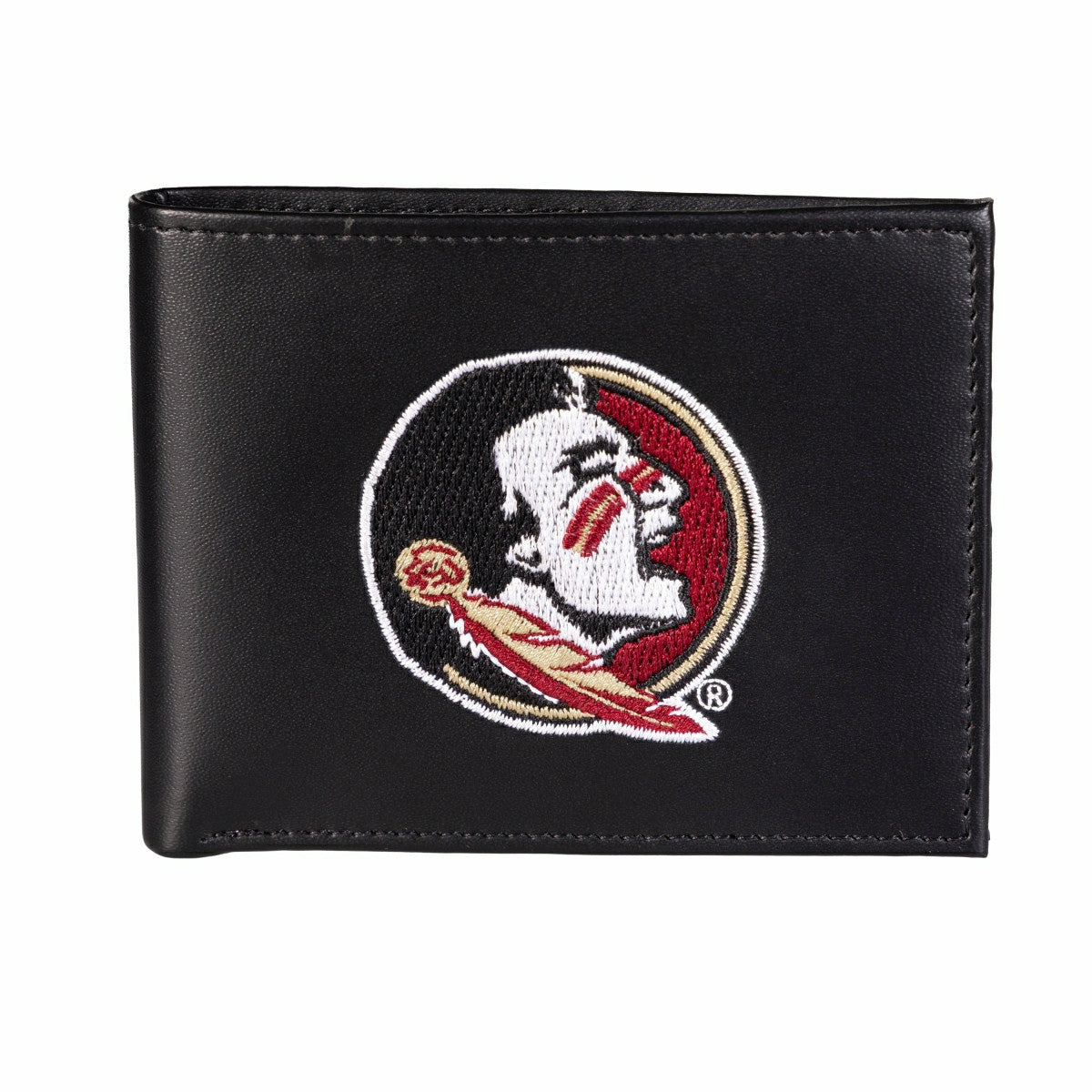 Florida State University Black Bi-Fold Embroidered Wallet w/ RFID Blocking