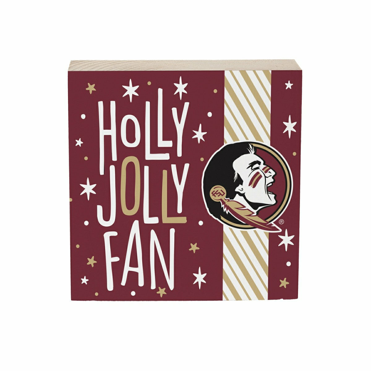 Florida State University Block, Holiday, 6x6
