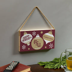 Florida State University Holiday Wood Wall Sign, 6x11