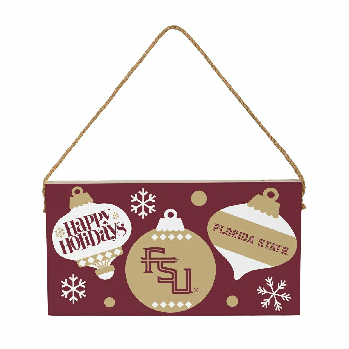 Florida State University Holiday Wood Wall Sign, 6x11