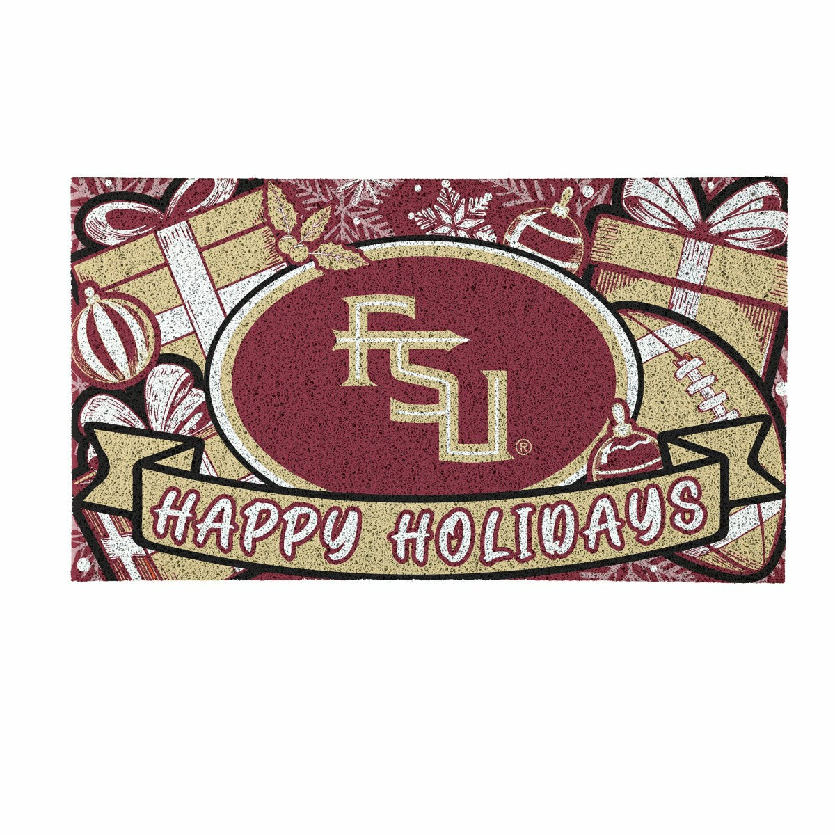 Florida State University Holiday PVC Mat, 28"x16"