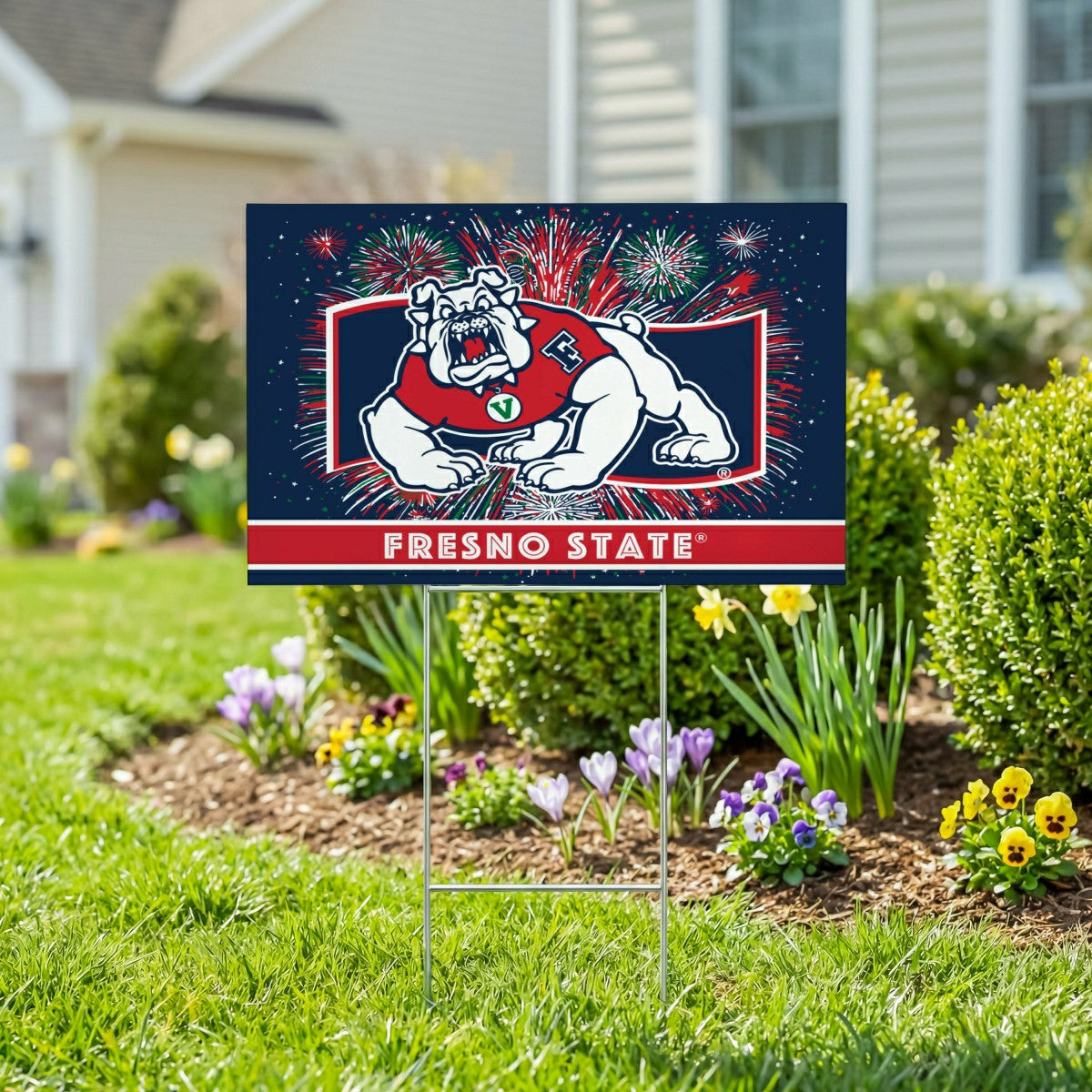 Fresno State Yard Sign, Patriotic