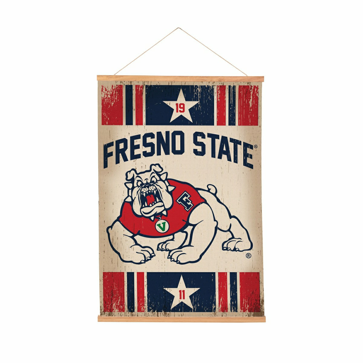 Fresno State, Canvas Wall Tapestry, Medium, 36x24