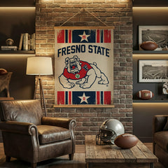 Fresno State, Canvas Wall Tapestry, Large, 54x36
