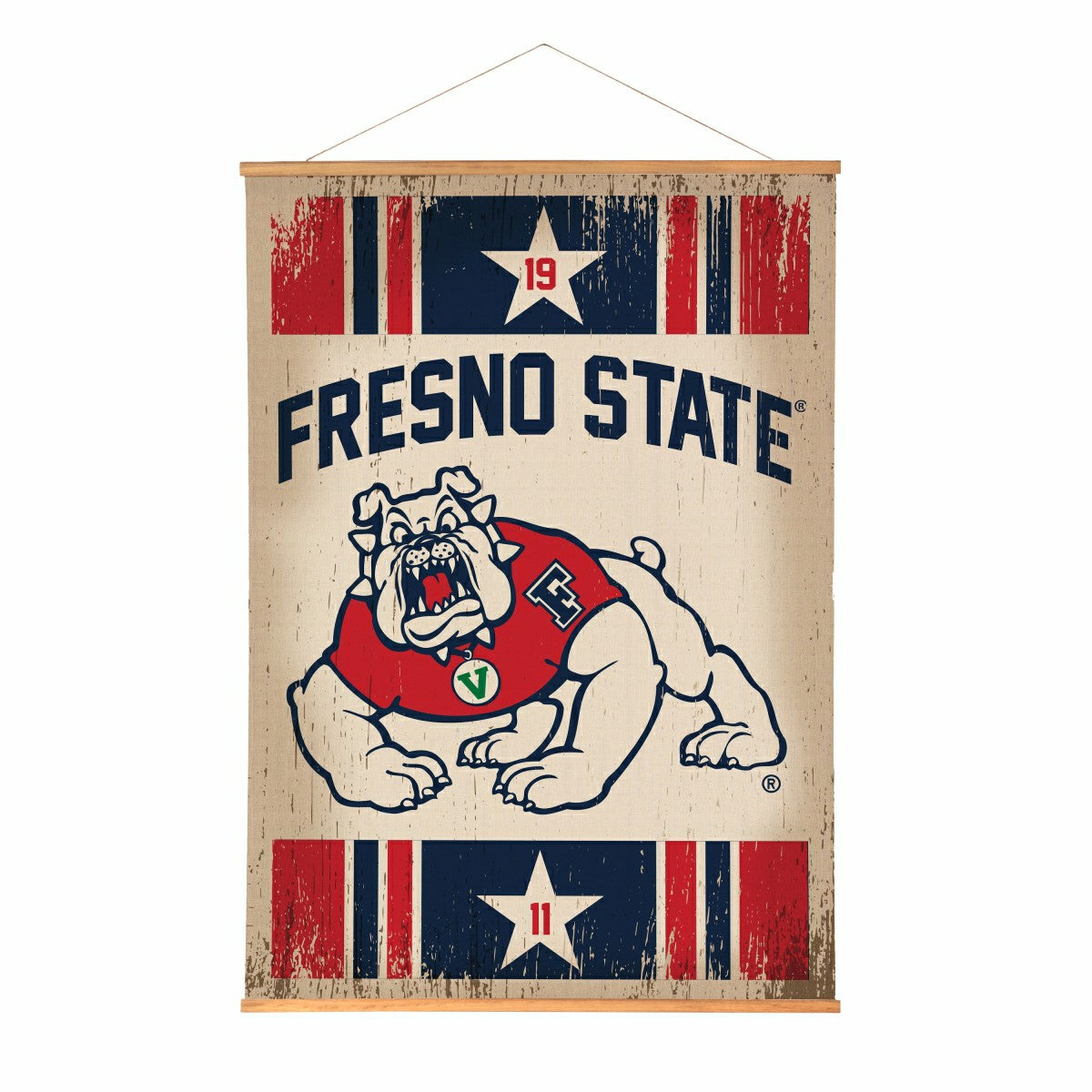 Fresno State, Canvas Wall Tapestry, Large, 54x36