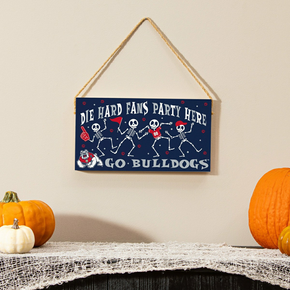 Fresno State Halloween Wood Wall Sign, 6x11