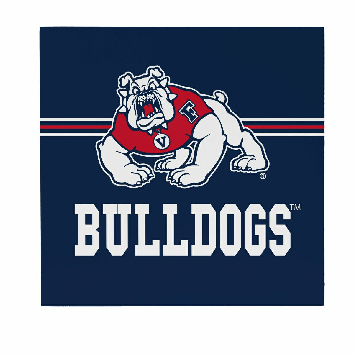 Fresno State Wood Wall Sign, 12x12