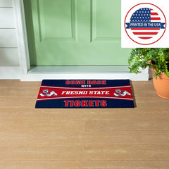 28" x 16" PVC Trapper Mat, Come Back with Tickets, Fresno State