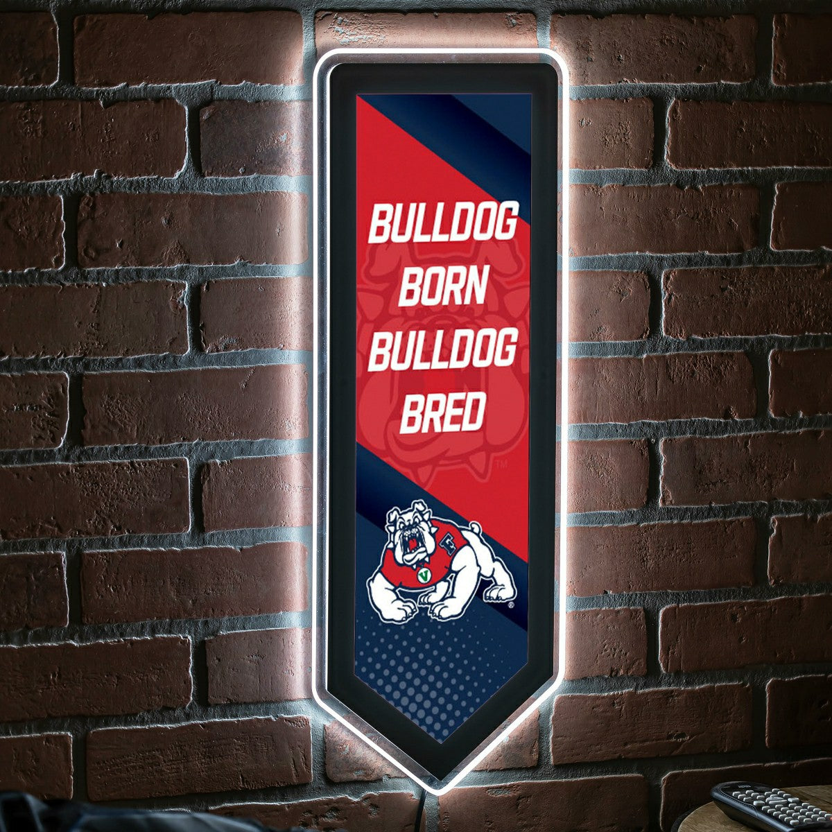 Fresno State College Pennant Glazelite LED Decor