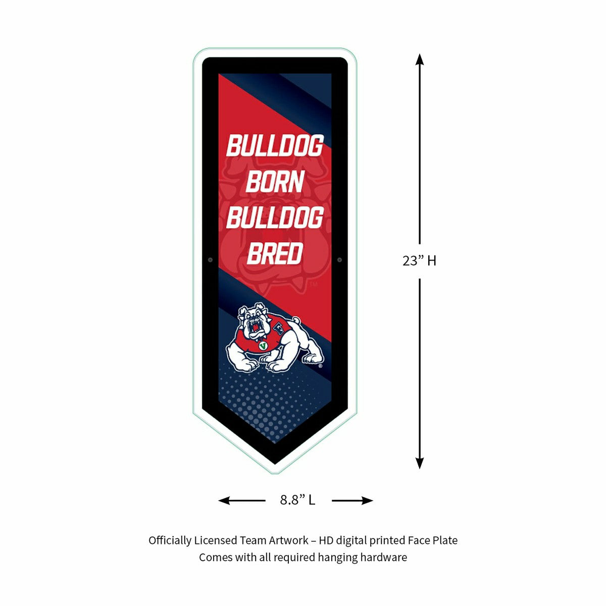 Fresno State College Pennant Glazelite LED Decor