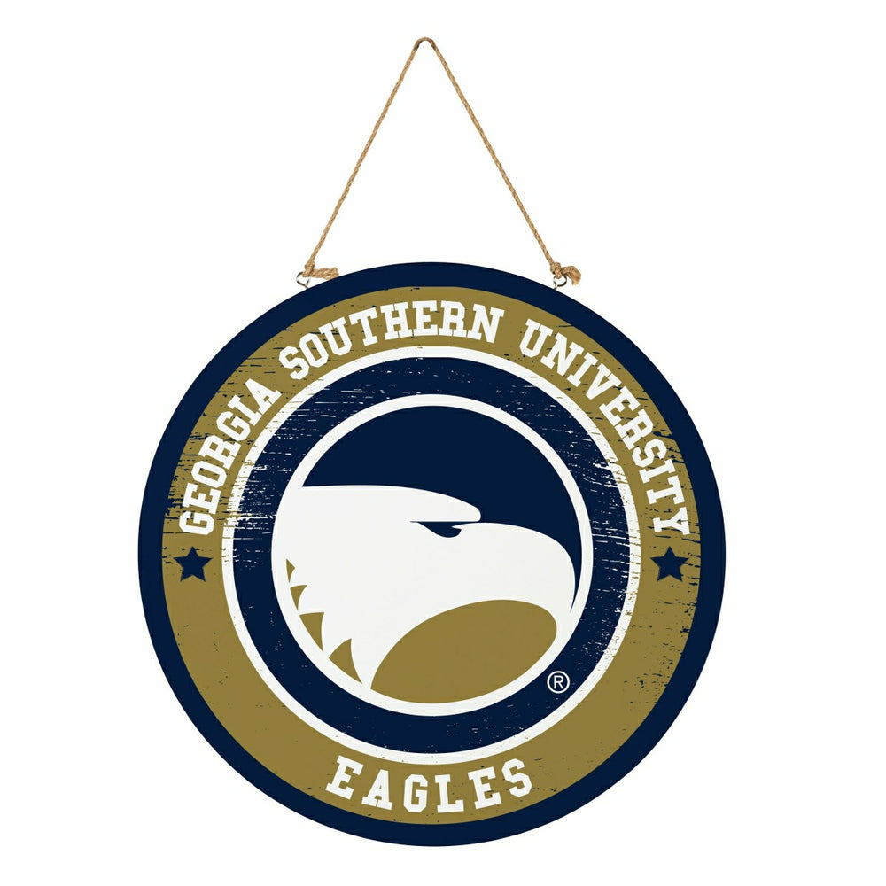 Georgia Southern University Round Door Décor with Hanging Rope, 18x18