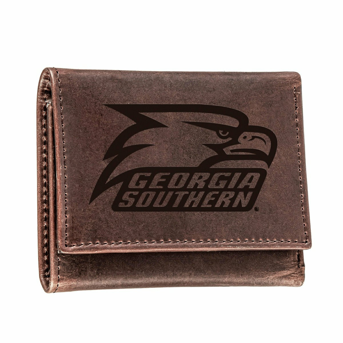 Georgia Southern University, Tri-Fold Wallet, Brown, CH, 100% Genuine