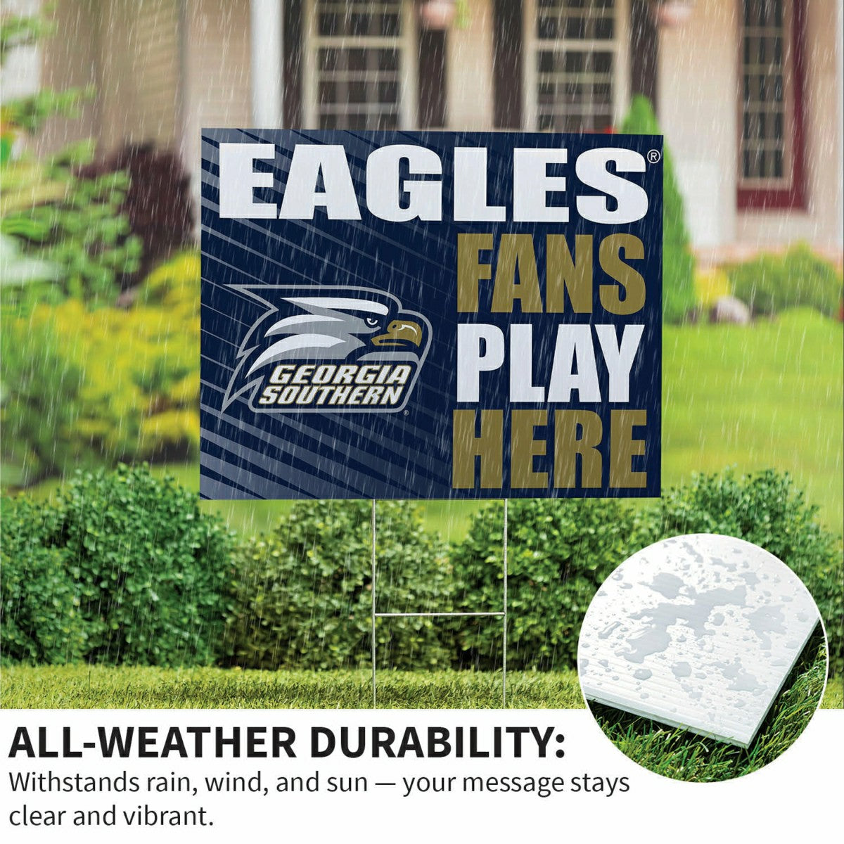 Georgia Southern University Coroplast Yard Sign "Fans Play Here"