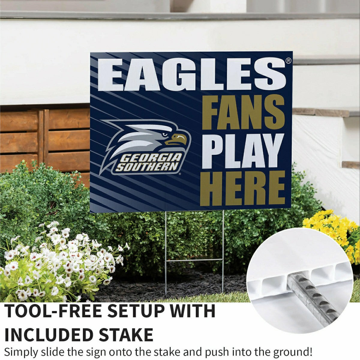 Georgia Southern University Coroplast Yard Sign "Fans Play Here"