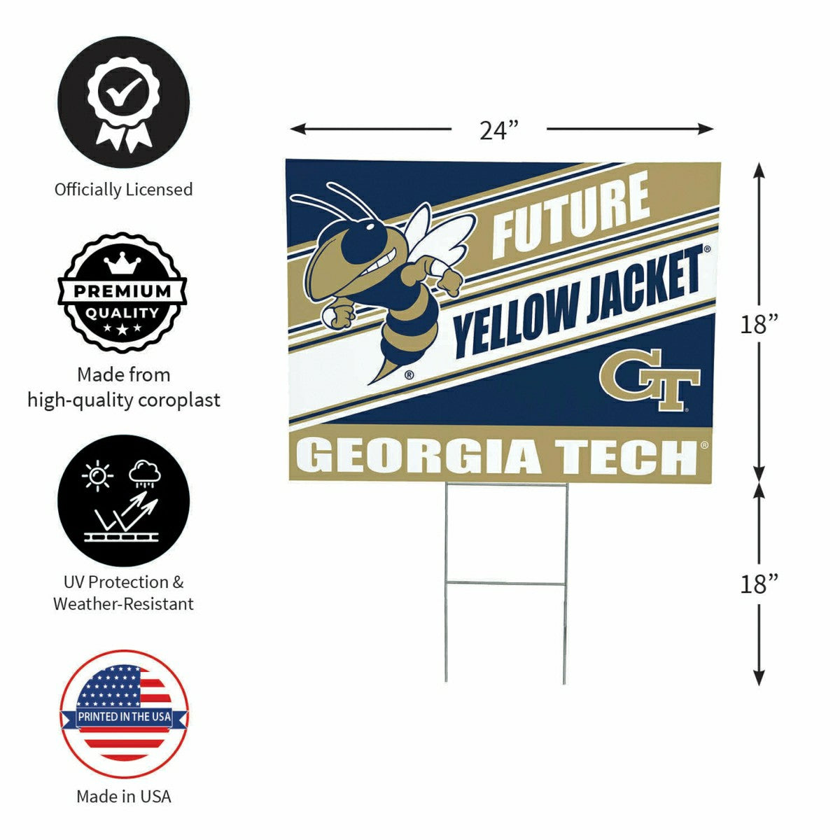 Georgia Tech Coroplast Yard Sign, Future Student