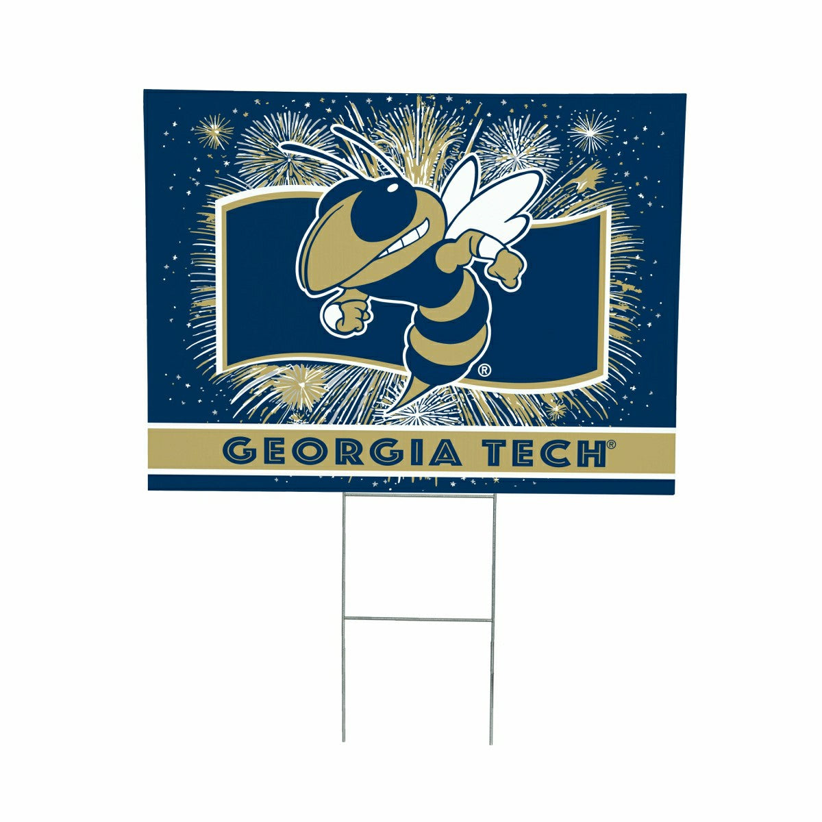 Georgia Tech Yard Sign, Patriotic