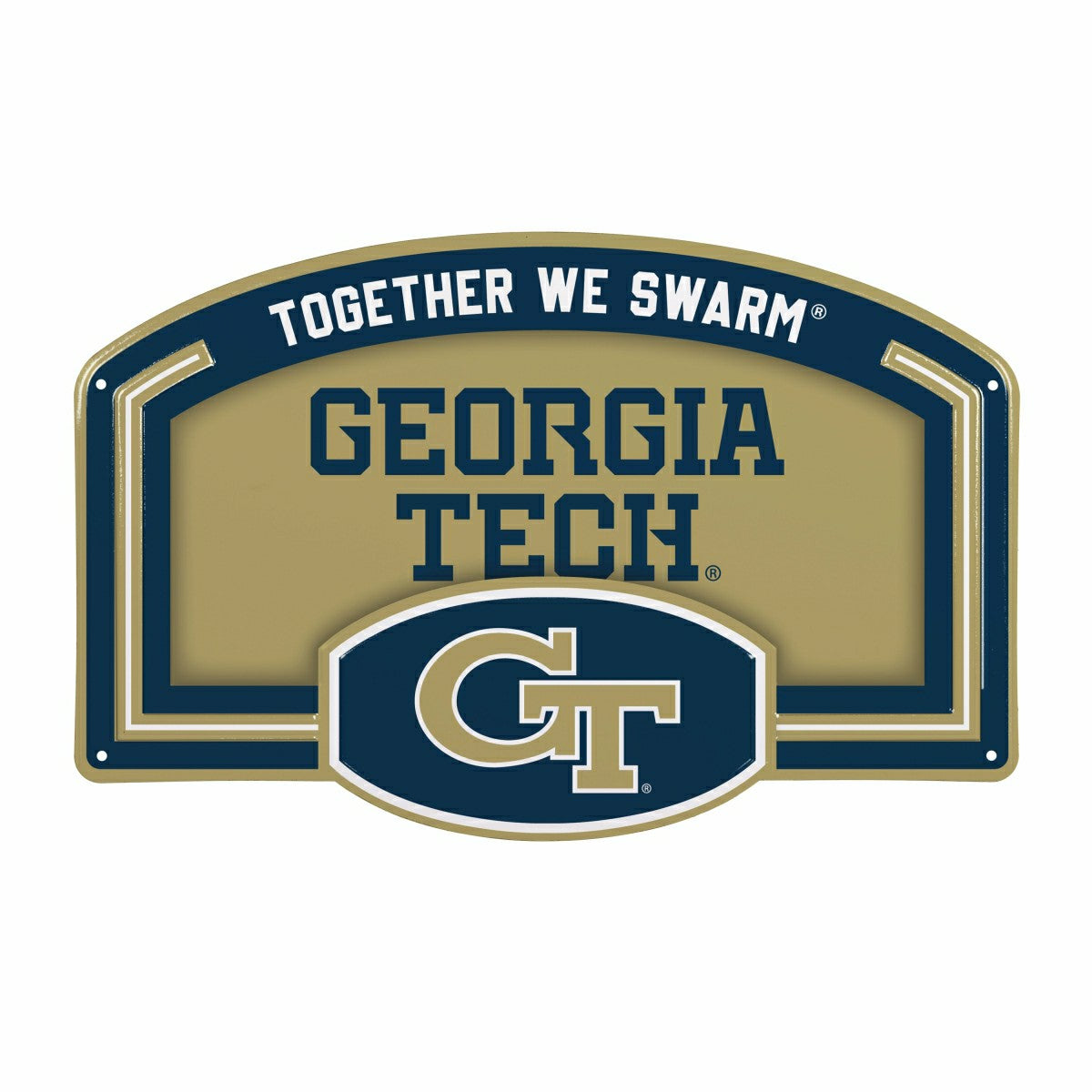 Georgia Tech USA Embossed Steel Wall Sign, 11" x 17"