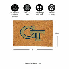 Georgia Tech Large Full Color Coir Mat, 36"x24"