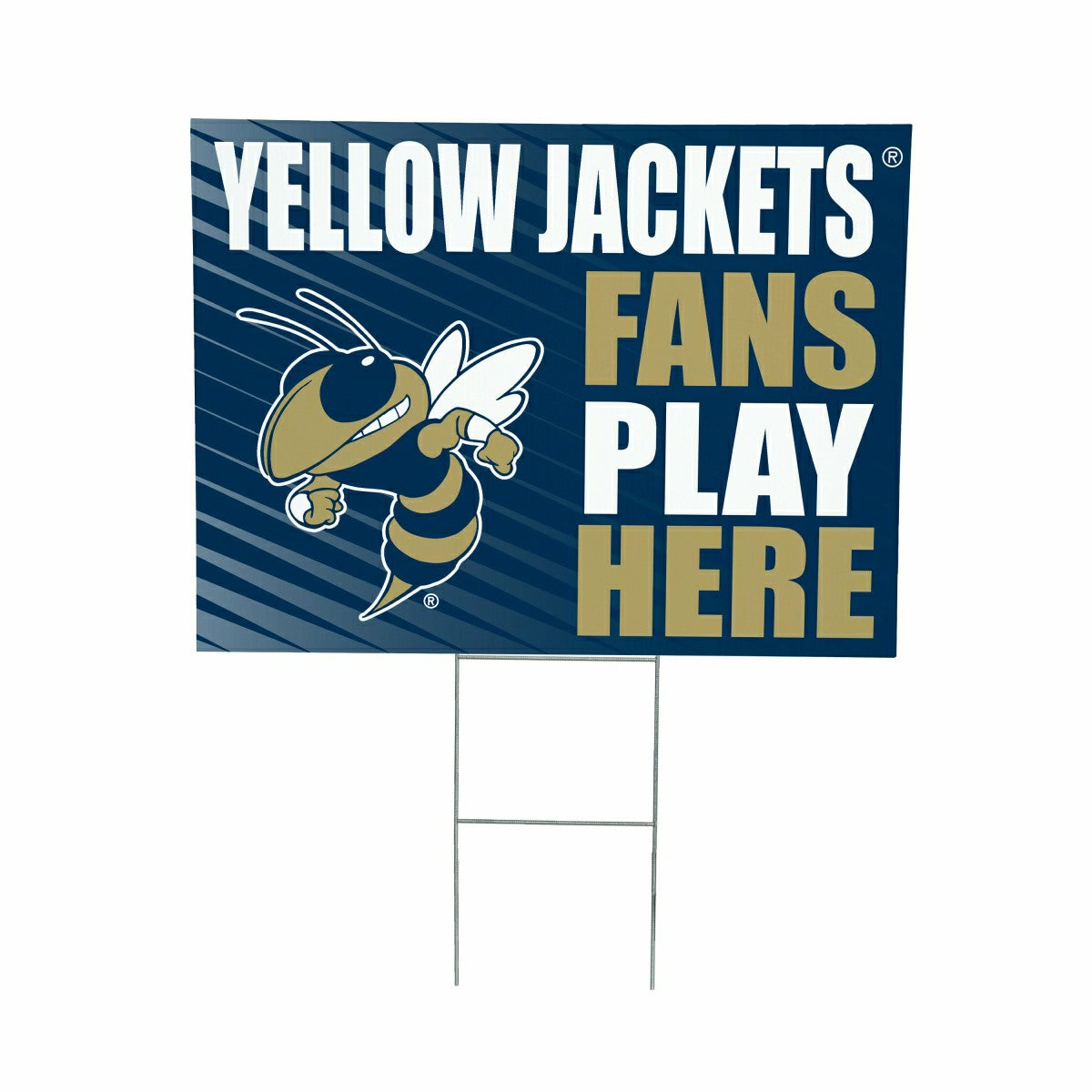 Georgia Tech Coroplast Yard Sign "Fans Play Here"