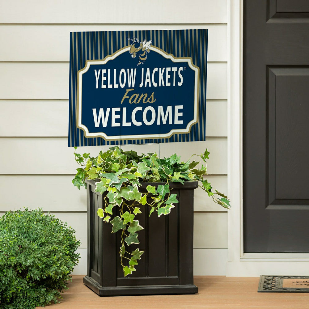 Georgia Tech Coroplast Yard Sign, "Fans Welcome"