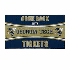 28" x 16" PVC Trapper Mat, Come Back with Tickets, Georgia Tech
